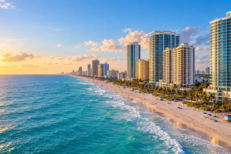 Hollywood Beach at sunset