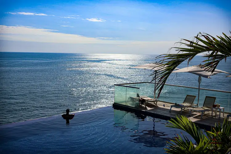 Terrace over the ocean
