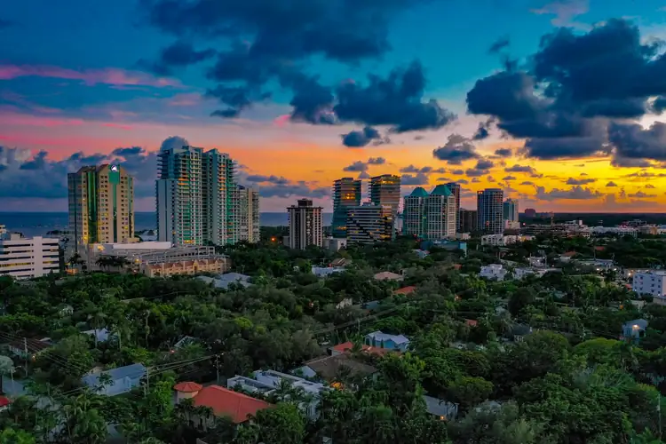 Towers at sunset